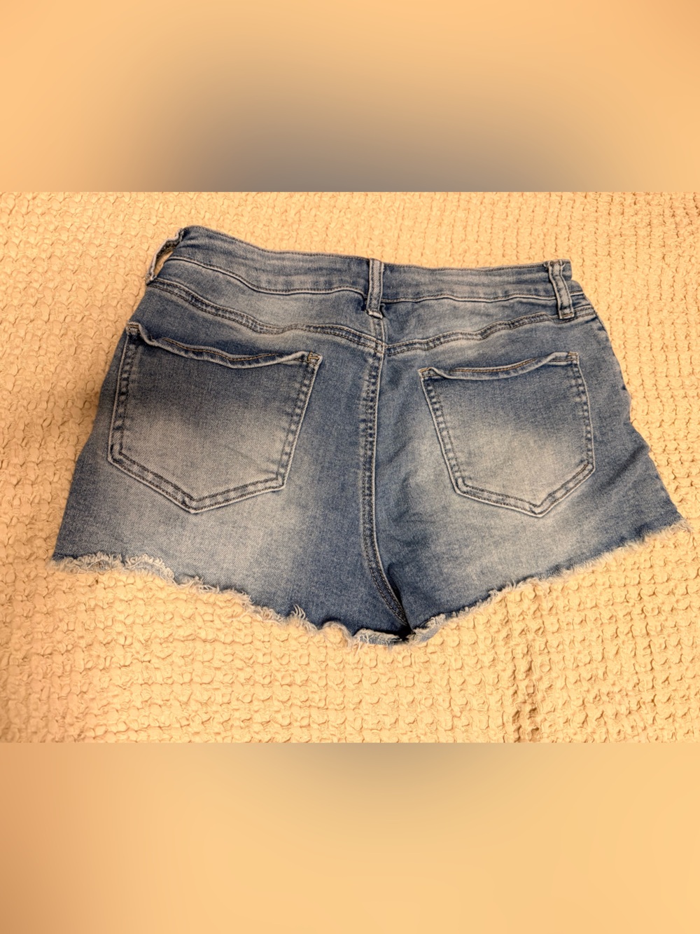 SO Women's Light Blue Distressed Denim Jean Shorts